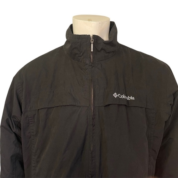 Columbia Men’s Black Full Zip Long Sleeved Lightweight Cotton Blend Jacket - Picture 3 of 16